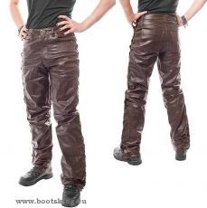 Schnrlederhose Nappa braun antik