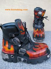 New Rock Boot Norland schwarz / rot