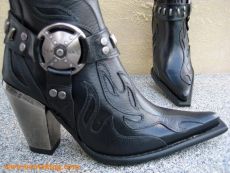 New Rock Westernstiefel Amidala schwarz / schwarz