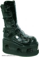 New Rock Boot Ballard schwarz / schwarz glnzend