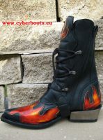 New Rock Boot Revan schwarz/rot