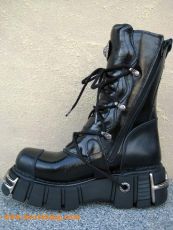 New Rock Boot Watto schwarz glnzend / schwarz