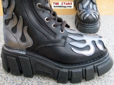 New Rock Boot Terminator schwarz / silbern