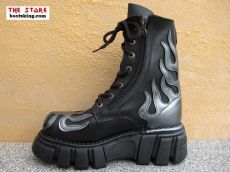 New Rock Boot Terminator schwarz / silbern