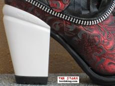 New Rock Westernstiefelette Talitha rot schwarz