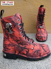 New Rock Boot Cassia rot camouflage