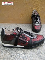 New Rock Schuh Heye schwarz rot silbern