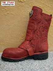 New Rock Boots Cyril punziert rot