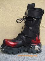 New Rock Boot Nosferatu schwarz / rot