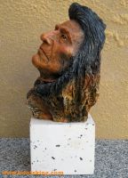 Western Figur Chief Joseph auf einem Sockel