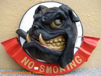 Bulldogge Schild Not Smoking