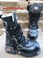 New Rock Boot Morpheus schwarz / silber