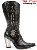 New Rock Westernstiefel Wedge schwarz