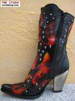 New Rock Westernstiefel Alore schwarz / rot