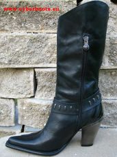 New Rock Westernstiefel Amidala schwarz / schwarz glnzend