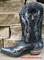 New Rock Westernstiefel Panaka schwarz/silbern