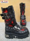 New Rock Boot Orakel schwarz / rot