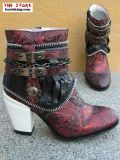 Westernboot New Rock Talitha red black