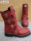 New Rock Boots Cyril punziert rot