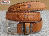 Sendra Belt lightbrown with Python Appliqu